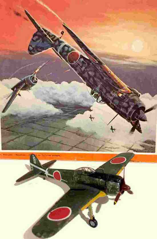 Le seul commencé et terminé en deux mois!Fujimi 1/72ème. Et puis il y a cette Mâgnifaïque couverture de Bergèse!
